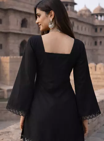 ROMAN silk blend SHORT KURTI   