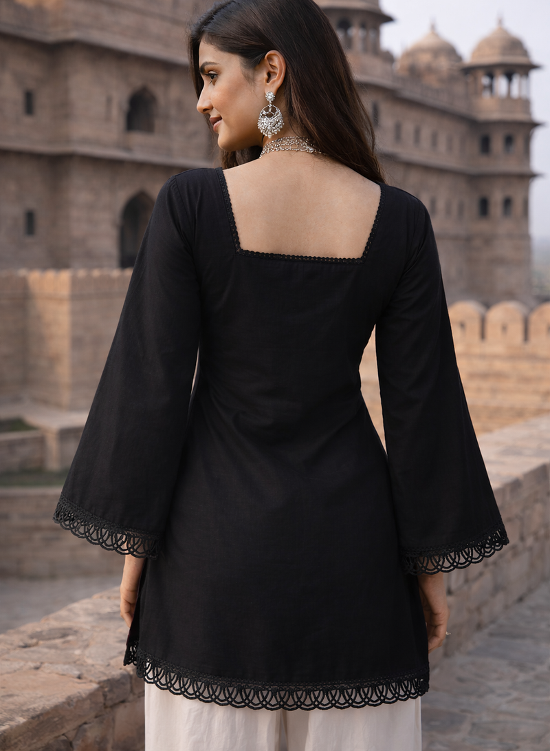 ROMAN SILK SHORT KURTI     COMFORTABLE & CHIC LOOK