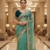 Green Color  Sequins and jaro Thread Embroidery Work  Satin Silk Saree