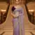 Lavender Color  Sequins and jaro Thread Embroidery Work  Satin art silk saree