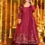 Rani pink embroidery crep fully stitched anarkali set