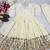 Off-white embroidery crep fully stitched anarkali set