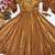 Copper embroidery fendy fully stitched anarkali set