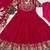 Rani pink embroidery crep fully stitched anarkali set