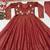 Rust embroidery cosmos fully stitched anarkali set