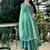 Sea green embroidery simmar silk fully stitched anarkali suit set