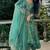 Sea green embroidery simmar silk fully stitched anarkali suit set