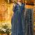 Navy blue embroidery vichitra silk fully stitched anarkali suit set