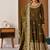 Mehendi embroidery silk fully stitched anarkali suit set