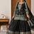 Black embroidery vichitra silk fully stitched sharara palazzo suit set