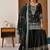 Black embroidery vichitra silk fully stitched sharara palazzo suit set