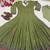 Olive green embroidery vichitra silk anarkali suit set