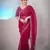 Rani Pink Color  jari Dori Thread Embroidery Work  Velvet Saree