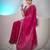 Rani Pink Color  jari Dori Thread Embroidery Work  Velvet Saree