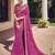 Pink Georgette Leheriya Printed Sari,Saree With Unstitched Blouse Piece