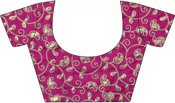 Pink Georgette Leheriya Printed Saree With Unstitched Blouse Piece 3