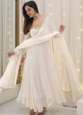 Whiteburds embroidery sequence anarkali gown 4