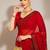 Red Color Sequins Embroidery With Malti Color Thread Work Satin Silk  Saree