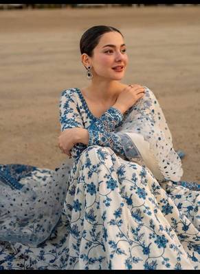 Skyburds embroidery sequence anarkali gown 5