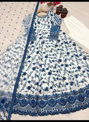Skyburds embroidery sequence anarkali gown 6