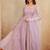 Lavender embroidery bids full stitched anarkali suit