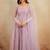 Lavender embroidery bids full stitched anarkali suit