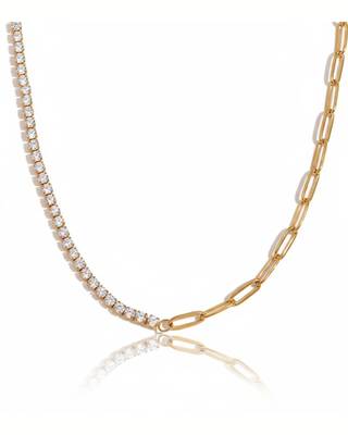 Premium Eterna Sparkle Necklace | 18K Gold Plated Anti-Tarnish Demi-Fine Sparkle Chain Jewellery 2
