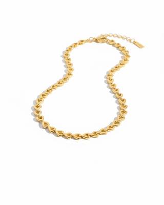 Elegant Eternal Love Woven Chain for Women | Anti Tarnish Stainless Steel Gold Plated Necklace 3