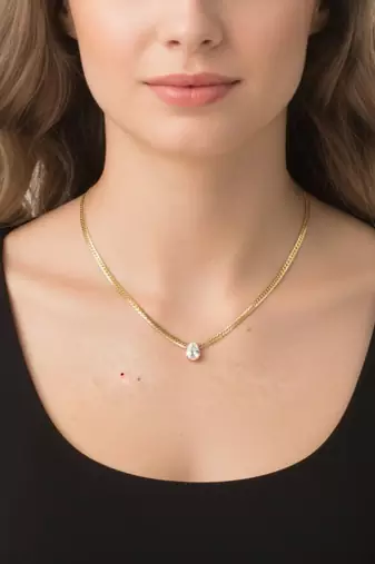 Solitaire grace necklace