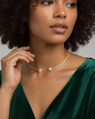 Amour Sculpt Collar Choker | Contemporary Party Wear Jewellery 4