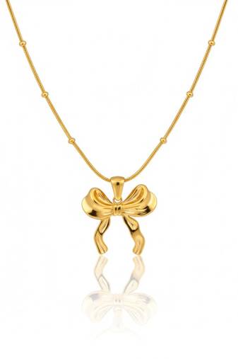 The aria bow pendant necklace