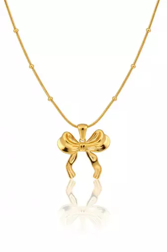 The aria bow pendant necklace