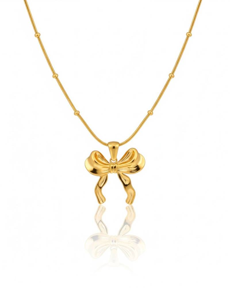 The aria bow pendant necklace