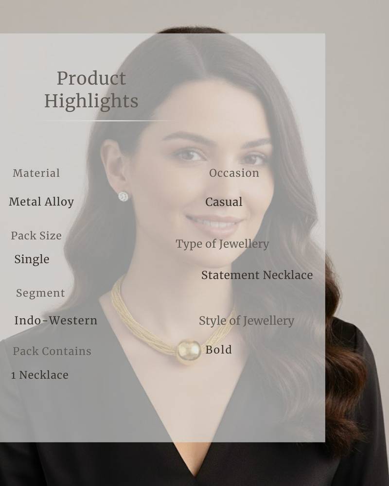 Gold pearl drop necklace