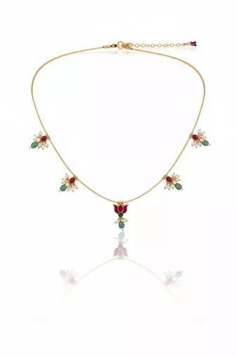 Lotus mini-motif necklace
