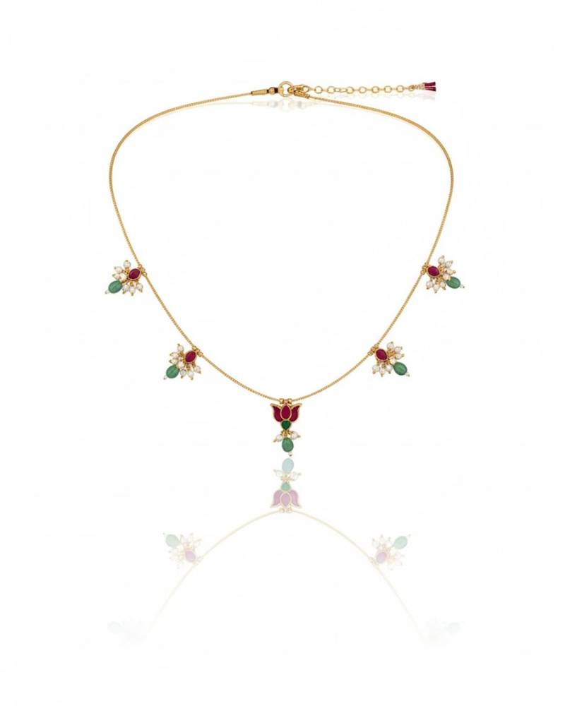 Lotus mini-motif necklace