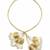 Gold pearl bouquet necklace