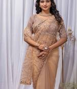 Chiku Color Sequins And Embroidery with Beads Work Butterfly Net