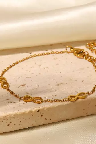 Infinity Charm Bracelet | 18k Gold Plated Anti-Tarnish Daily Wear Bracelet