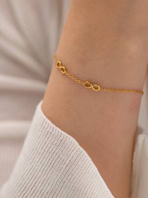 Infinity Charm Bracelet | 18k Gold Plated Anti-Tarnish Daily Wear Bracelet 3