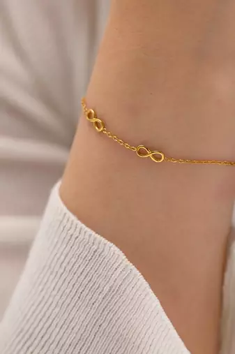 Infinity Charm Bracelet | 18k Gold Plated Anti-Tarnish Daily Wear Bracelet