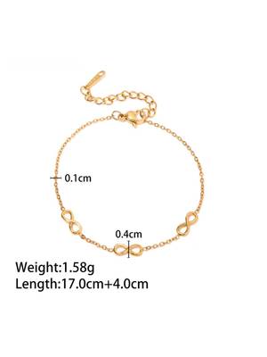 Infinity Charm Bracelet | 18k Gold Plated Anti-Tarnish Daily Wear Bracelet 5