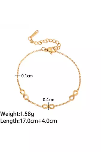 Infinity Charm Bracelet | 18k Gold Plated Anti-Tarnish Daily Wear Bracelet