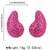 Hot pink crystal teardrop statement earrings