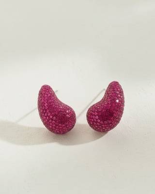 Emerald Green Crystal Teardrop Party Wear Earrings | Rhinestone Statement Drops 4