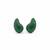 Emerald green crystal teardrop statement earrings