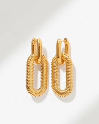 Trendy oval wear it two ways earrings 1