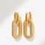 Trendy oval wear it two ways earrings