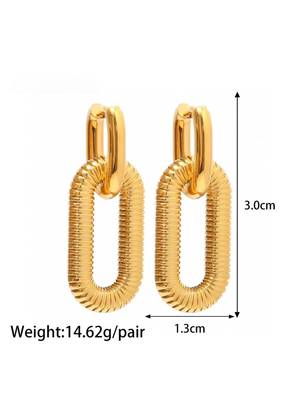 Trendy oval wear it two ways earrings 4
