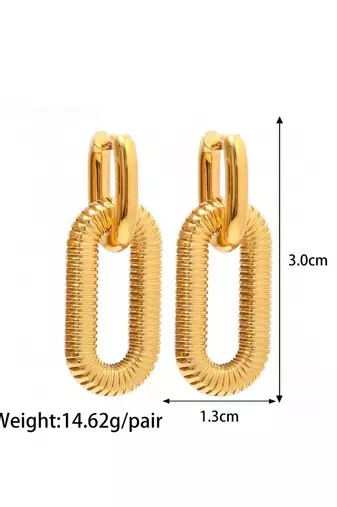 Trendy oval wear it two ways earrings